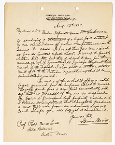 Letter from Homer Morris to Robert Morss Lovett, August 13, 1927