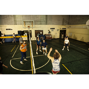 Group of players in a volleyball game