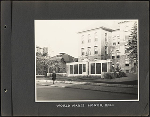 World War II Honor Roll In Front of Coolidge Apartments: Melrose, Mass.