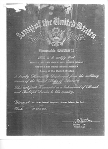 Honorable discharge of Pvt. Edwin Hatt