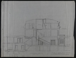 Longitudinal Section, Addition to House of Francis Shaw, Esq., 346 Kent Street, Brookline, undated
