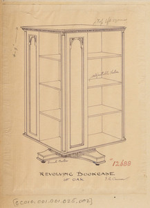 "Revolving Bookcase of Oak"