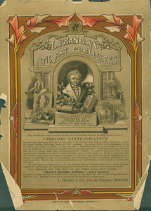 Back cover of the 1870 Atlantic Almanac with L. Prang and Co. Fine Art Printers advertisement