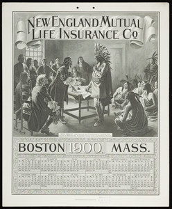 Calendar for New England Mutual Life Insurance Co., Post Office Square, Boston, Mass., 1900