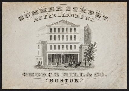Trade card for George Hill & Co., Summer Street, Boston, Mass., undated