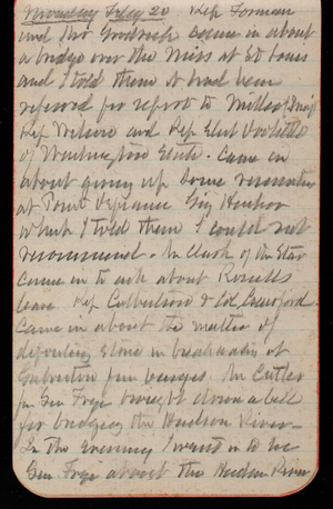 Thomas Lincoln Casey Notebook, February 1893-May 1893, 02, Monday, February 20