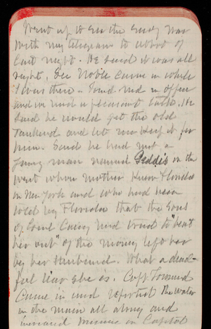 Thomas Lincoln Casey Notebook, February 1890-April 1890, 41, Went up to the Sec of War