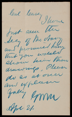 George W. McCrary to Thomas Lincoln Casey, April 21, 1879 - Digital ...