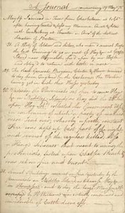 William Cheever diary, 1775-1776