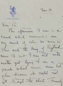 Letter from Eleanor "Nora" Saltonstall to Richard Middlecott Saltonstall, 17 November 1918