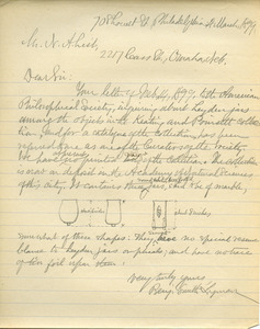 Letter from Benjamin Smith Lyman to N. A. List