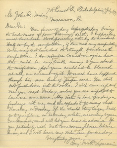 Letter from Benjamin Smith Lyman to John R. Neison