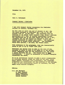 Memorandum from Mark H. McCormack to file