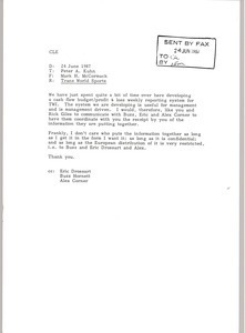 Fax from Mark H. McCormack to Peter A. Kuhn