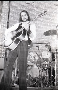 Wedding of Jim and Anne Baker: Rapunzel performing at wedding reception: Bob Hincks (acoustic guitar)