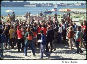 MUSE concert and rally: journalists crowding around MUSE staff