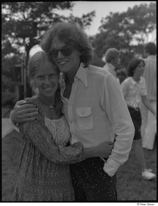 My Wedding: Portrait of Ellen Epstein and unidentified bass player from wedding band