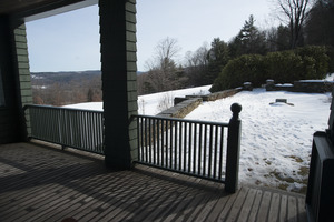 Looking out from the front porch at Naulakha, Rudyard Kipling's home from 1893-1896, in the snow