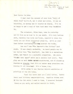 Letter from Lillian Murphy to W. E. B. Du Bois