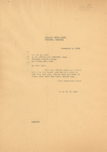 Letter from W. E. B. Du Bois to E. P. Dutton