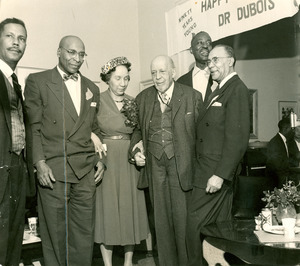 W. E. B. Du Bois at party in honor of his 90th birthday, Chicago, 1958