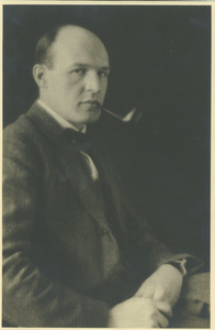 George W. Alderman with pipe