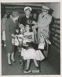 Young woman in wheelchair crowned