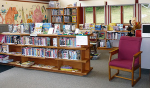 Rowe Town Library: interior view of book stacks