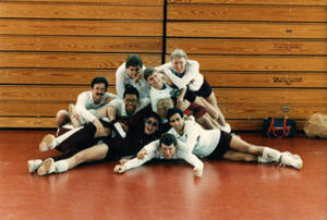 Huddle on the floor, ca. 1986