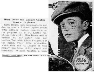 Kitty Doner and William Gaxton Stars at Orpheum