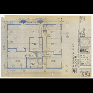 Boston infill housing architectural floor plan