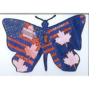 "Butterfly of Boston" made by student at Willow Way Public School (Ontario, Canada)