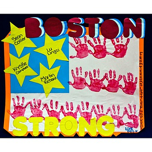 "Boston Strong" American flag poster from the Copley Square Memorial