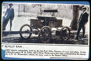 Early car made at G.E. Lynn, W.G. Fisher & Westindorf, days of Saugus