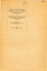 The scaphoid scapula syndrome: its connection with syphilis in the ascendants