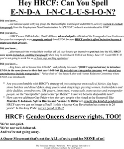 HRCF: GenderQueers Deserve Rights, Too! Flyer