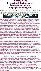 History of the International Conference on Transgender Law and Employmeny Policy, Inc.