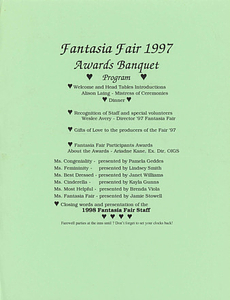 Fantasia Fair 1997 Awards Banquet Program