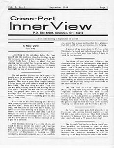 Cross-Port InnerView, Vol. 5 No. 9 (September, 1989)