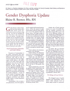 AEGIS Update: Gender Dysphoria