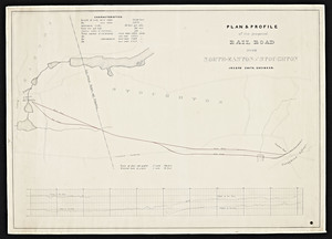 Plan and profile of the proposed railroad from North-Easton [and] Stoughton.