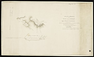 Plan and profile of a railroad from Swett's Wharf in Charlestown to join the Boston and Lowell railroad near Lechmere Point.