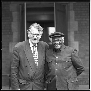 Archbishop Desmond Tutu with Dr. Maurice Hayes, former Northern Ireland Ombudsman