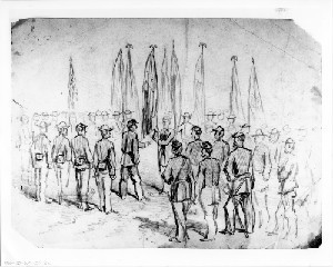 Presentation of Flags to the Maryland Brigade by General Bradford