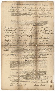 Rufus Cowls deed to the Trustees of Amherst Academy, 1824 October 6