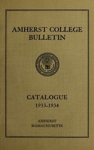Amherst College Catalog 1933/1934