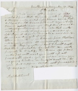 Benjamin Silliman letter to Edward Hitchcock, 1844 December 19
