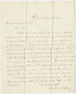 Joseph Clay letter to Edward Hitchcock, 1853 May 20