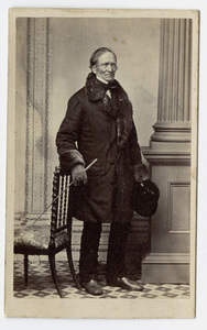 Edward Hitchcock, full-length portrait, facing right, circa 1863