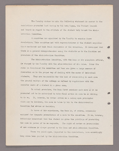 Amherst College faculty meeting minutes 1921/1922